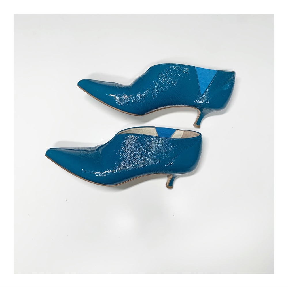 Tibi Teal Pony Heel Shoe size 8 1/2